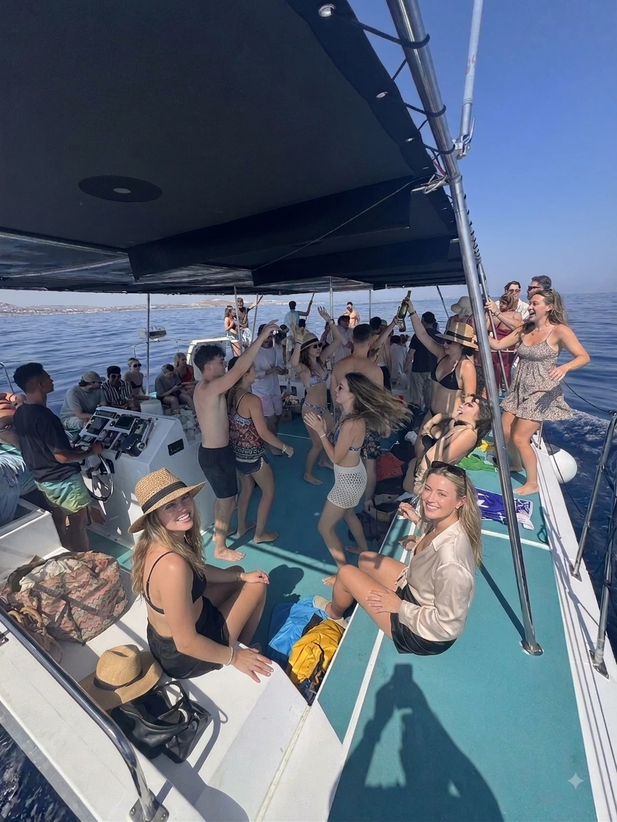 Playtime catamaran, our largest boat for hire in Malta