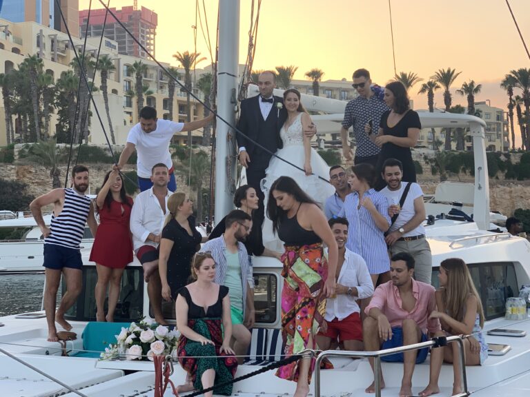 Weddings on a boat Malta Catamaran Charters
